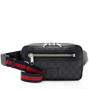Gucci GG Supreme Web Zip Belt Bag